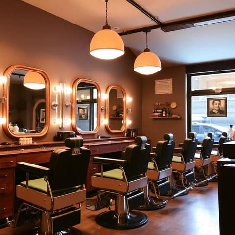 Pré-visualização do modelo barbearia